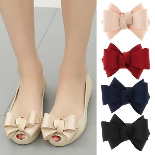 1 Pcs Plain Bow Shoe Clips Ladies Removable DIY Shoes Buckle Clip Prom