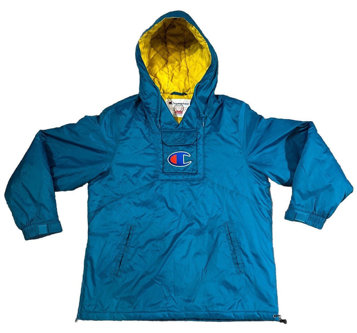 New NWT SUPREME x CHAMPION PULLOVER PARKA JACKET Hornets TEAL 