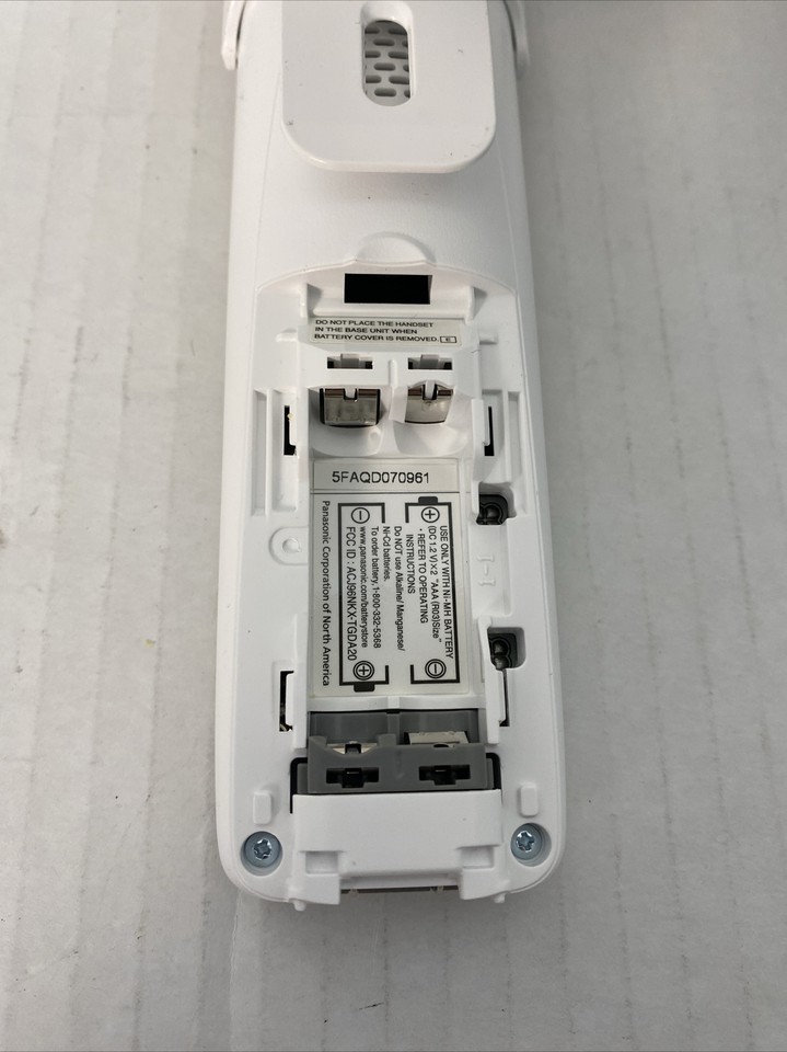 Panasonic KXTGDA20 N Cordless Phone Handset w/Belt Clip (White) eBay