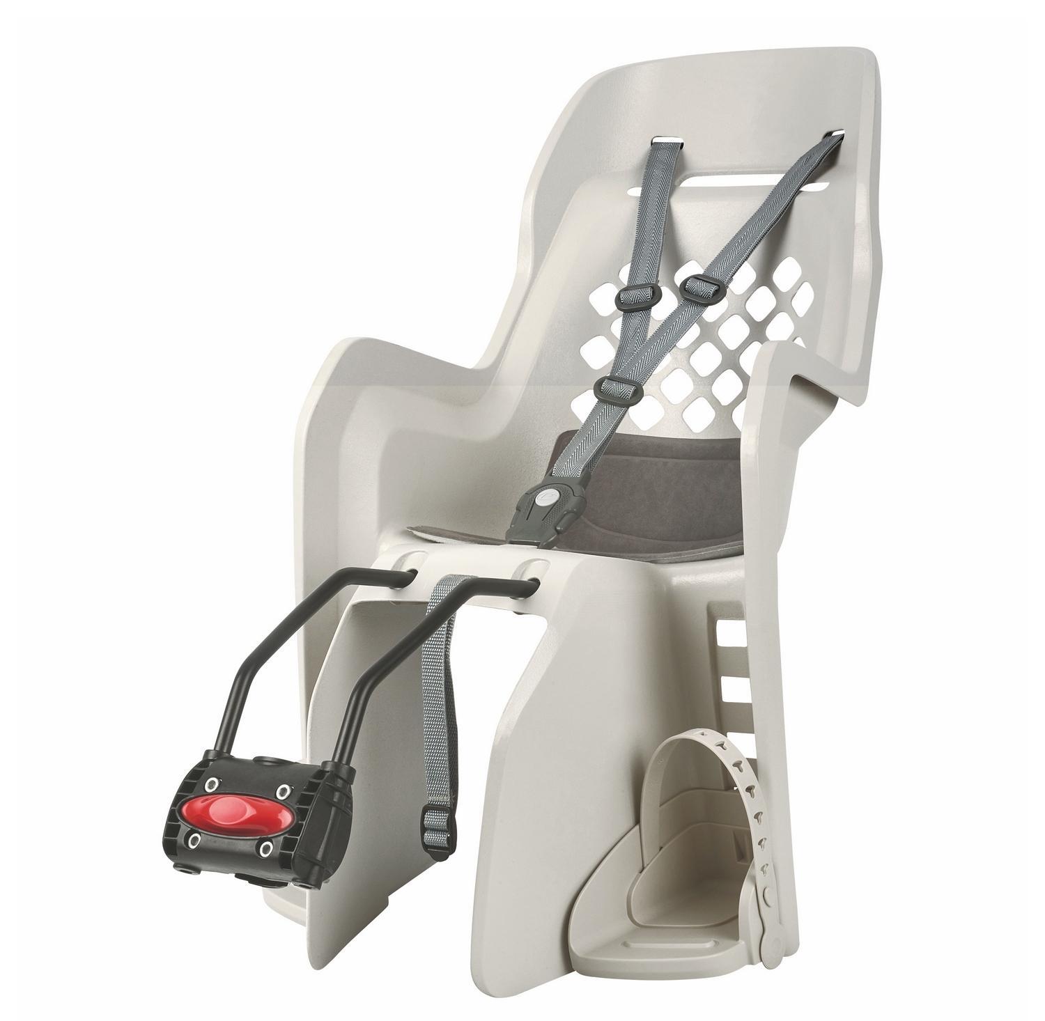 Porte-bébé vélo arrière Polisport Joy crème fixation cadre bicyclette 22kg
