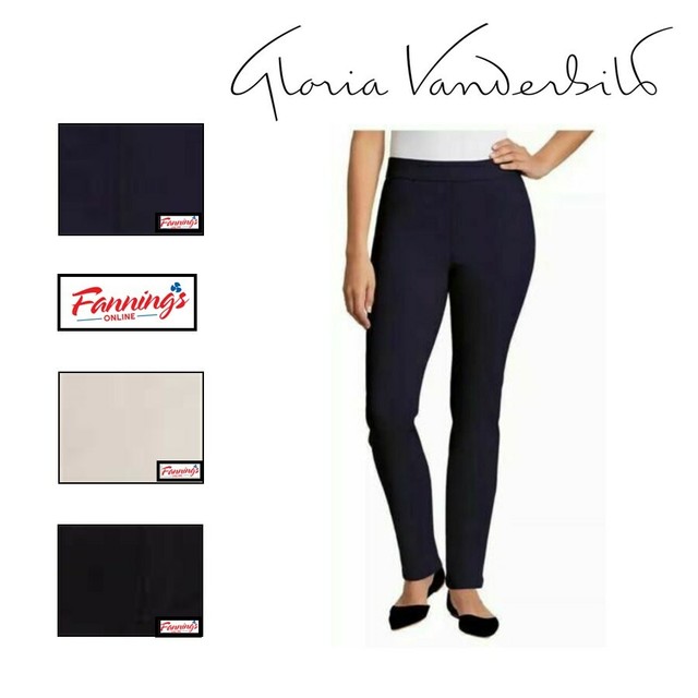gloria vanderbilt avery slim leg pull on jeans