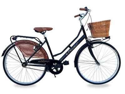 Bicicletta Donna Da Passeggio 26 Bici Città Vintage Con Cestino In