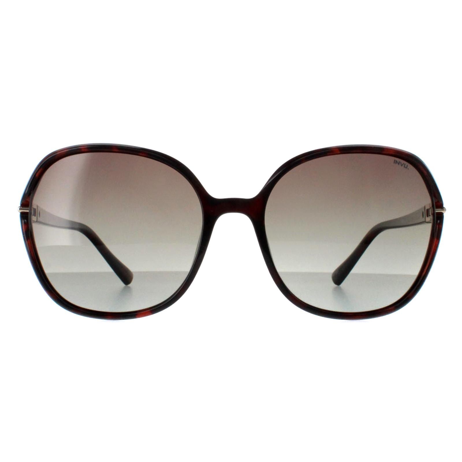 INVU Sunglasses B2114 B Warm Demi Brown Tortoise Brown Polarized