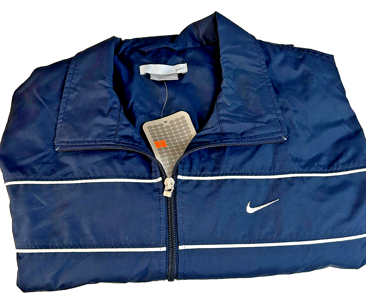 Nike Windbreaker Jacket Men's Full Zip Center Swoosh Size Large
