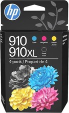 HP Original 910 Cyan, Magenta, Yellow / 910XL Black Ink Cartridges 4-Pack Wo