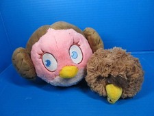 Angry Birds Star Wars Lot Plush PRINCESS LEIA 10"  Chewbacca 5" No Sound