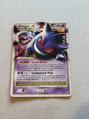 Pokémon Gengar TCG LV.X Platinum Arceus Holo Ultra Rare Card 97/99 2009 - Image 1 of 4