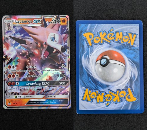 Lycanroc GX - SM14 Holo Promo Sun & Moon Promo Pokemon Moderately Played