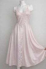 Vintage Victoria  s Secret Gold Label Lovely Embroidered Long Nightgown Maxi M