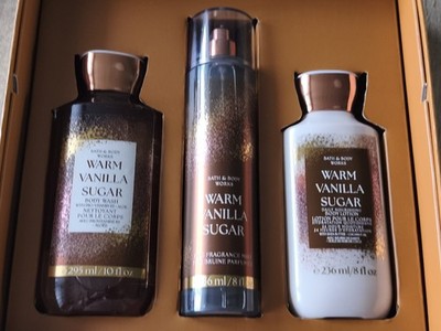 Bath and Body Works WARM VANILLA SUGAR SET Body Spray, Duschgel und Body Lotion