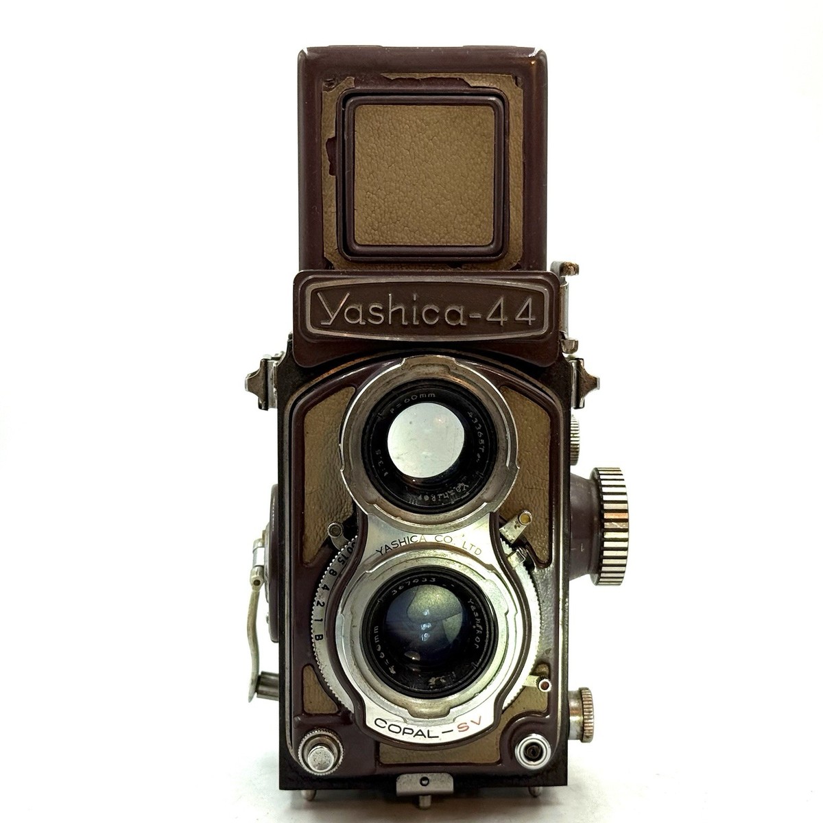 US DDP☑️【AS IS】RARE Brown Yashica 44 TLR Film Camera 60mm F
