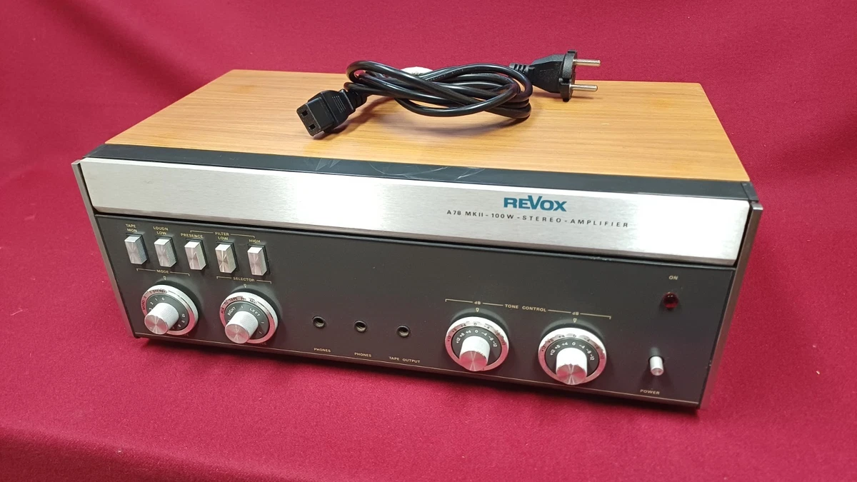 Amplificador estéreo REVOX A78 100W / Recapped Technisch Revised / 1 año de garantía