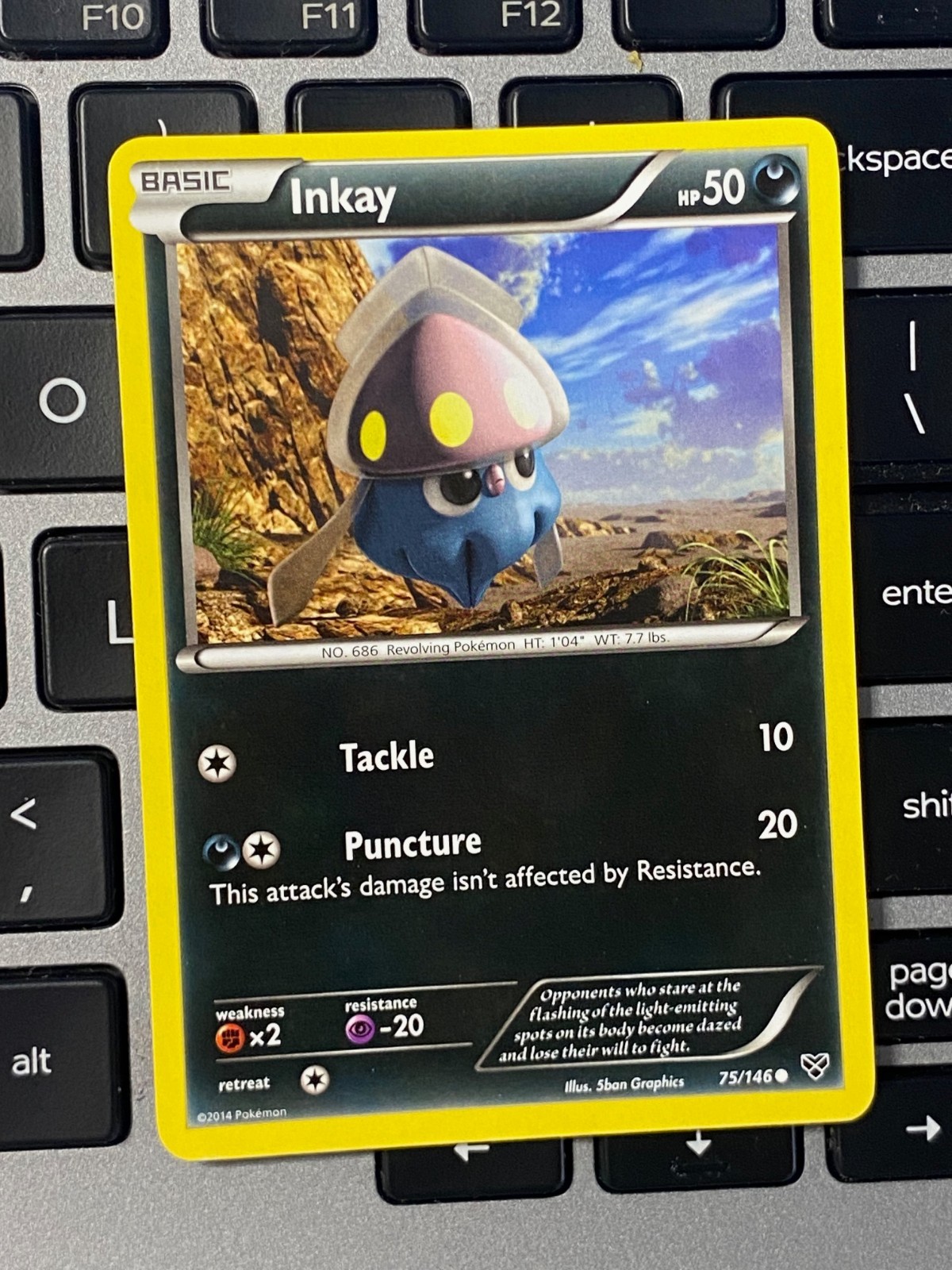 Pokemon Inkay #75/146 XY Base Set 2014 near mint condition card
