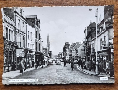 1950er Northgate Street Gloucester Raphael Tuck Echtfoto Postkarte. RPPC