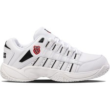 Image of K-SWISS COURT BLAST TENNIS SHOES WHITE BLACK RED SIZE 7 EU 41 RRP £99.99