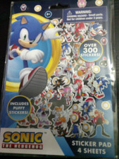 NEW SONIC THE HEDGEHOG sticker pad over 300 stickers  puffy stickers
