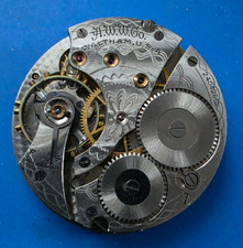 VINTAGE 16 SIZE WALTHAM GRADE 610 POCKET WATCH MOVEMENT RUNNING