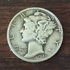 1943 Mercury (Winged Liberty) Silver Dime 10C Philadelphia Business Strike