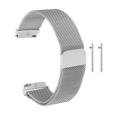 18mm Stainless Steel Metal Mesh Watch Band with Magnetic Buckle Silver