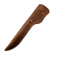 Cowhide Leather Straight Knife Scabbard Sheath Case Long Knife Cowhide Pouch