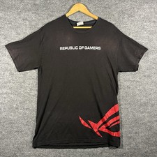 Vtg ASUS Republic of Gamers Shirt Large Intel Blizzcon 2009 Videogame Tech Promo