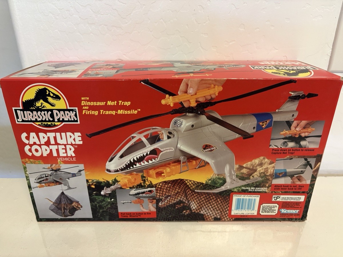 1993 Kenner Jurassic Park Capture Copter With Net Capture - NIB