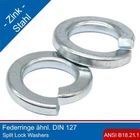 Spring ring ASME B18.21.1 steel galvanized,