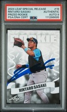 2024 Leaf Special Release #19 Rintaro Sasaki Rookie Card Auto PSA/DNA 9 MINT