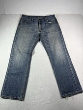 Levi's 559 Jeans Men's Sz 36x32 Relaxed Straight Blue Denim Distressed Med Wash