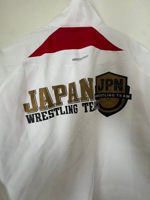ASICS Japan Wrestling Team Jacket Rare O Size Sponsor Logos JPN