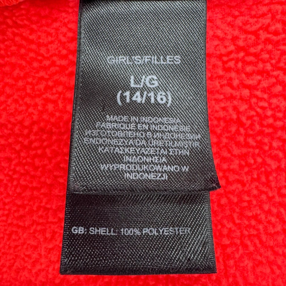 The North Face Girls 2 in 1 Fleece Lined Hooded Jacket SizeL 14/16 Pink Coral - Image 4 of 4