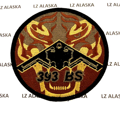 US AIR FORCE 393rd BOMB SQUADRON B-2 STEALTH DESERT PATCH (AFD) WHITEMAN AFB, MO