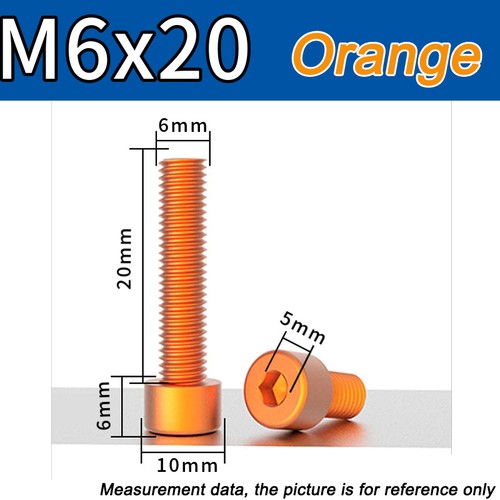 M5 M6 Aluminium Socket Cap Screws-Allen Key Bolts Hex Head - Anodised Unanodised - Picture 134 of 164