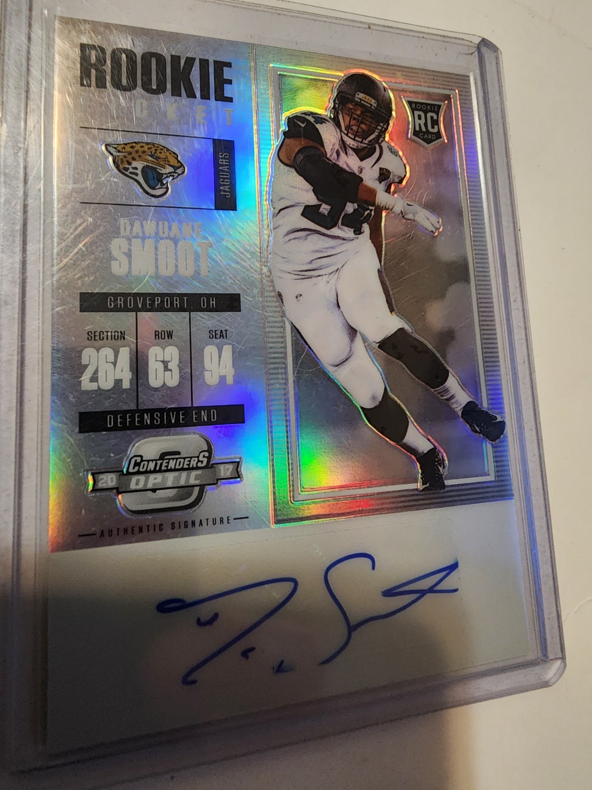 Dawuane Smoot Panini Contenders Optic #191 Autograph