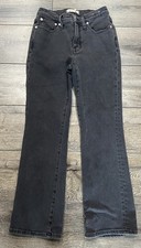 Madewell Mid Rise Kick Out Jeans Black Size 25