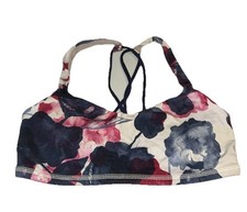 Small Padded Multicolor Floral Sports Crisscross Bra