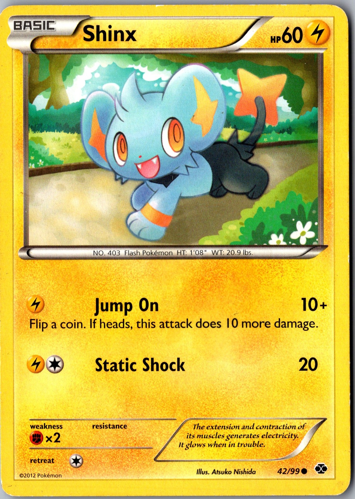 Shinx 42/99 Common Next Destinies Lightly Played Pokemon Card TCG Single
