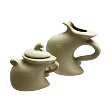 Michael Lambert Studio Dancing & Struttin Creamer & Sugar Set Signed Tan