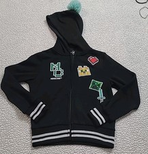 Minecraft J nx Boy 7-8 M 2018 Black Jacket Creeper Ocelot Diamond Sword