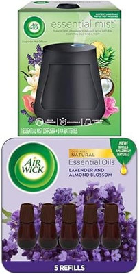Bundle of Air Wick Essential Mist Diffuser, 1Ct, Essential Oils Diffuser, Air Fr