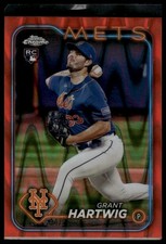 2024 Topps Chrome #45 Grant Hartwig Orange Raywave Refractors #/25