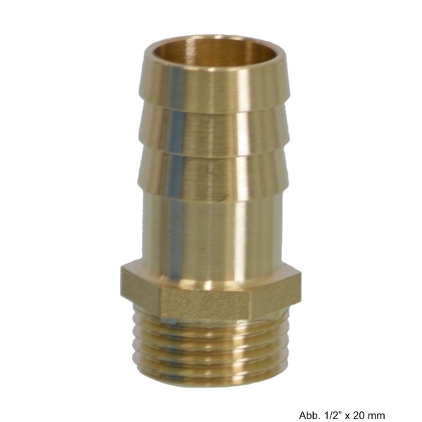 "Messing SchlauchtüLle Mit Sechskant, Ag X SchlauchtüLle 1/2\" X 10 Mm"-image