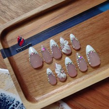 Handmade Press on Nails Almond Shape M SizeMe...