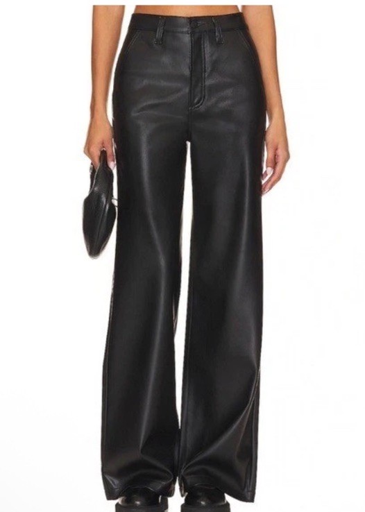 Pistola Lana Trouser Tailored High Rise Ultra Wide Leg in Slate Black Size 29