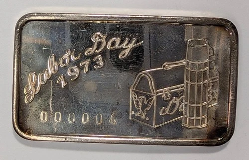 Labor Day 1 oz .999 Vintage Silver Bar - SERIAL #000004 - A907