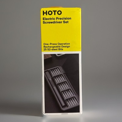 HOTO Electric Precision Screwdriver Kit 25 S2 Steel Bits USB-C Rechargeable