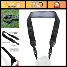 Padded Neoprene Camera Strap with Quick Release Buckles Pockets for DSLR/Mirro