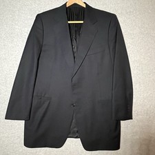CANALI Solid Blue 100 Wool Mens Blazer Sport Coat Jacket US 44 Made in Italy