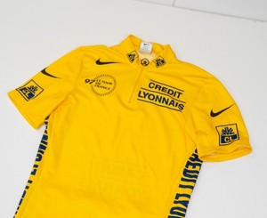 Nike 1997 Tour De France Podium Jersey Credit Lyonnais Sz Medium Yellow Italy