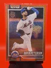 David Peterson 2026 Topps Series 1 Orange Sandglitter /25 #215 Mets